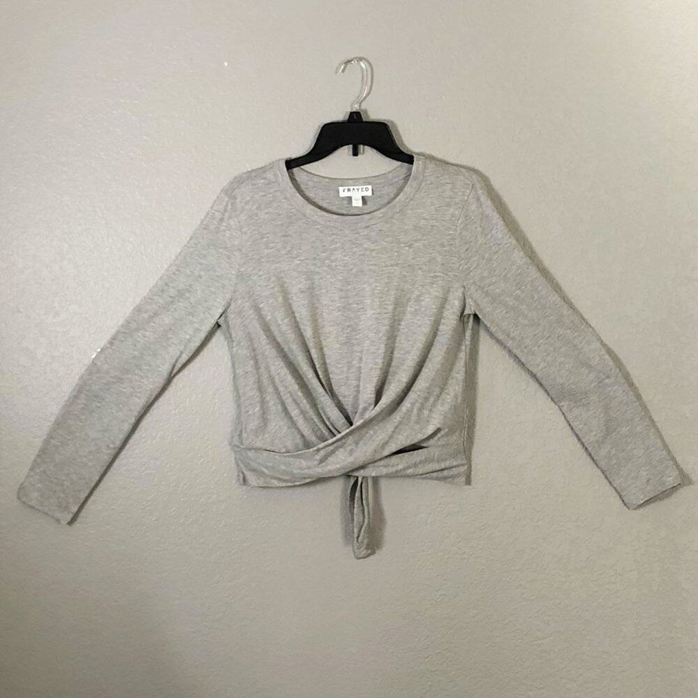 Frayed Jeans Women's Large Romi Twist Front Top